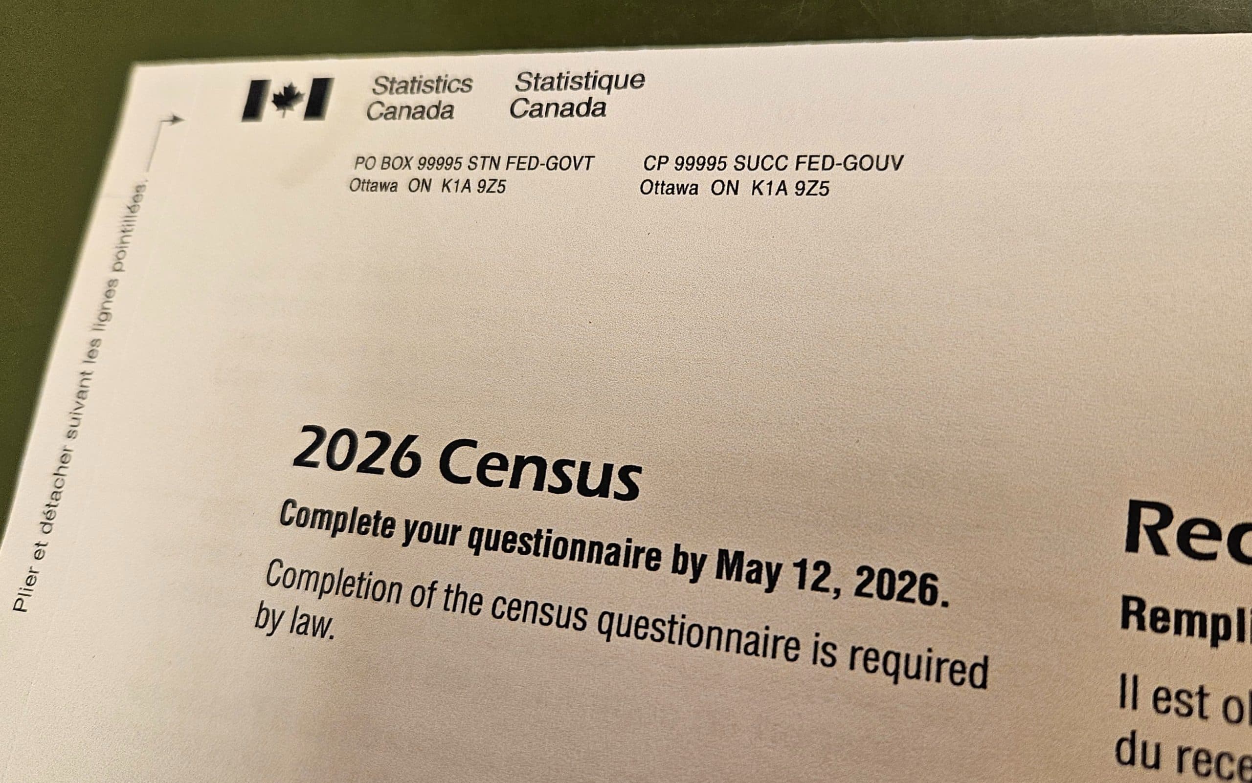 Census Day Arrives Across Canada as Households Urged to Complete 2026 Questionnaire