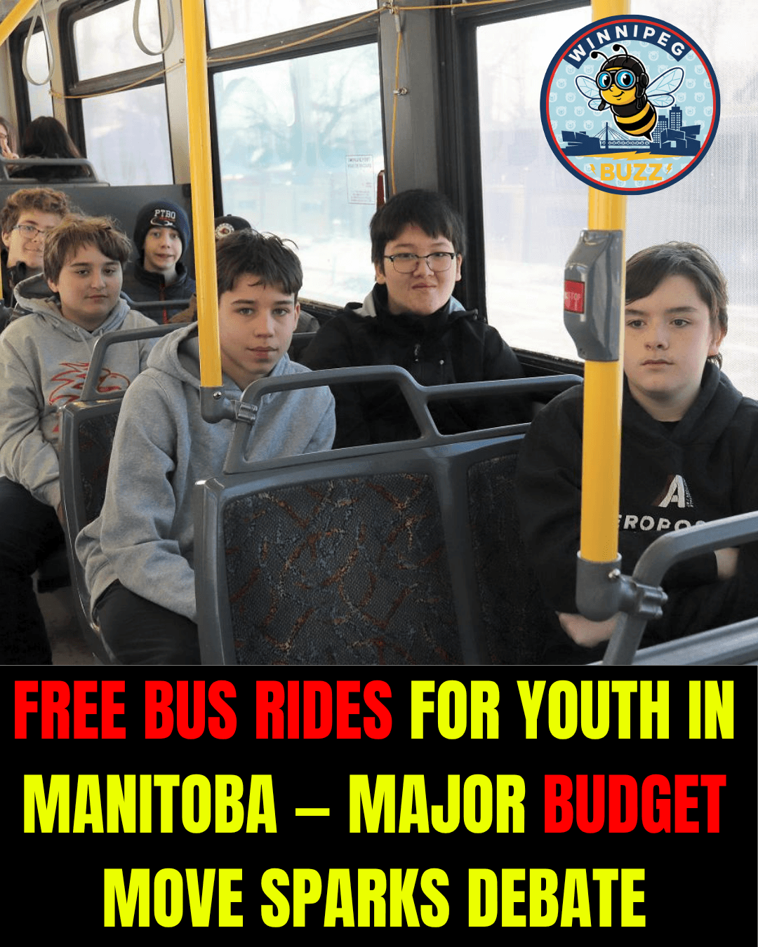 Manitoba Budget Expands Free Transit Access for Youth in Winnipeg and Four Other Cities