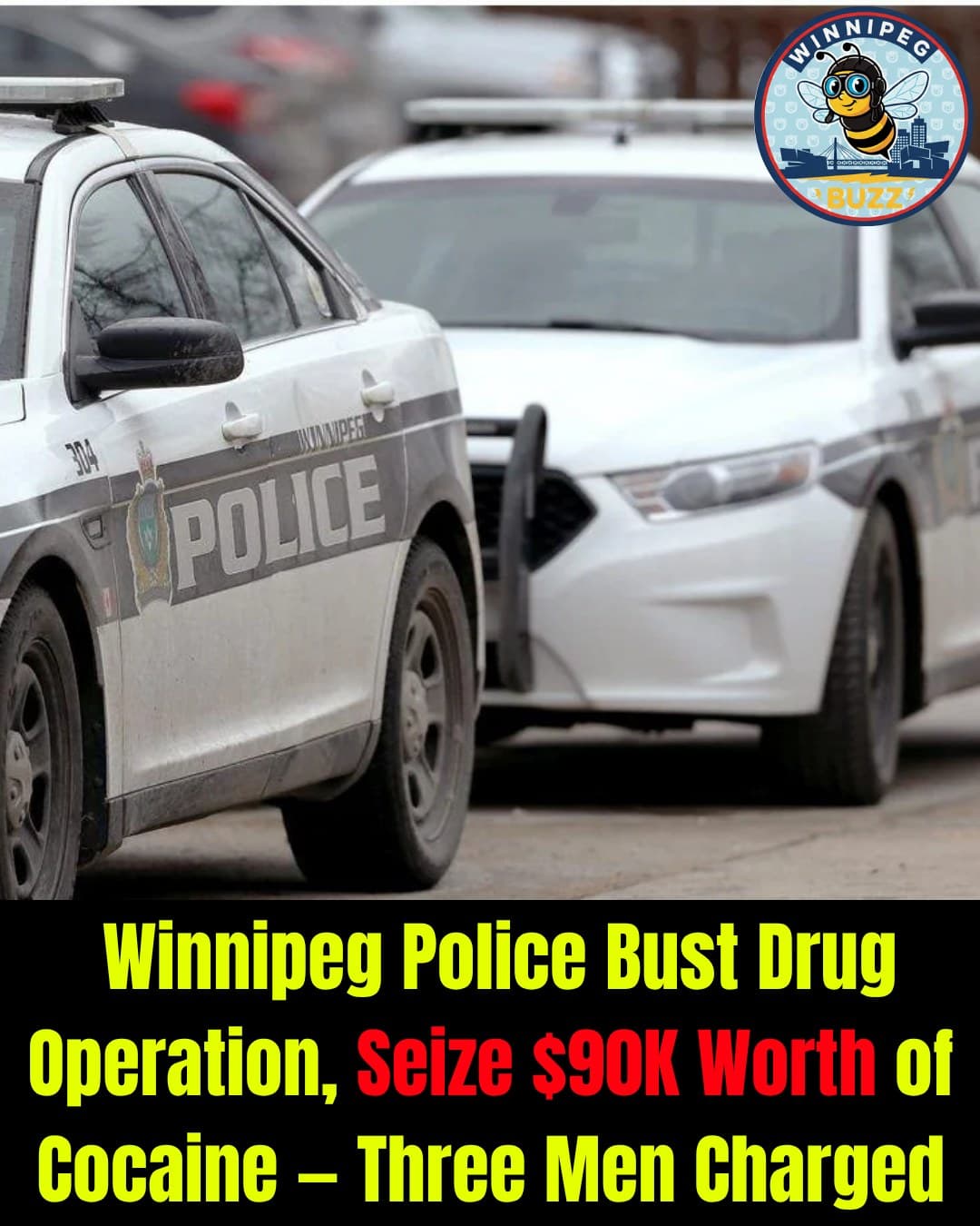 Winnipeg Police Seize $90K Worth of Cocaine in East End Raid, Three Men Charged