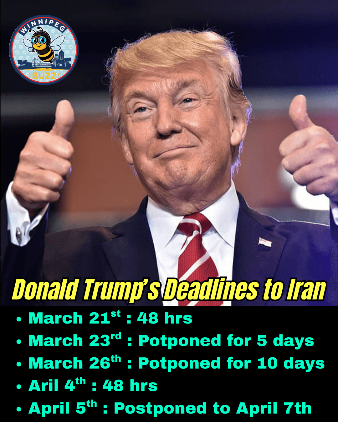 Trump’s Iran Strike Timeline Sparks Global Confusion as Deadlines Shift Again