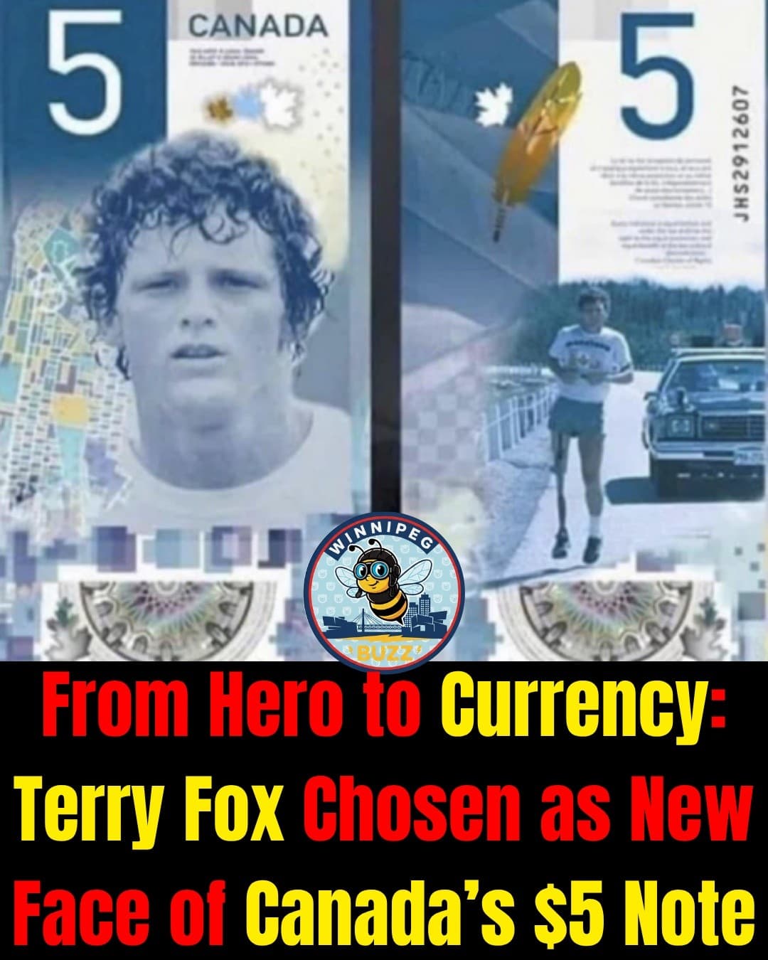 Canada Honours Terry Fox With New $5 Bill in Historic Move