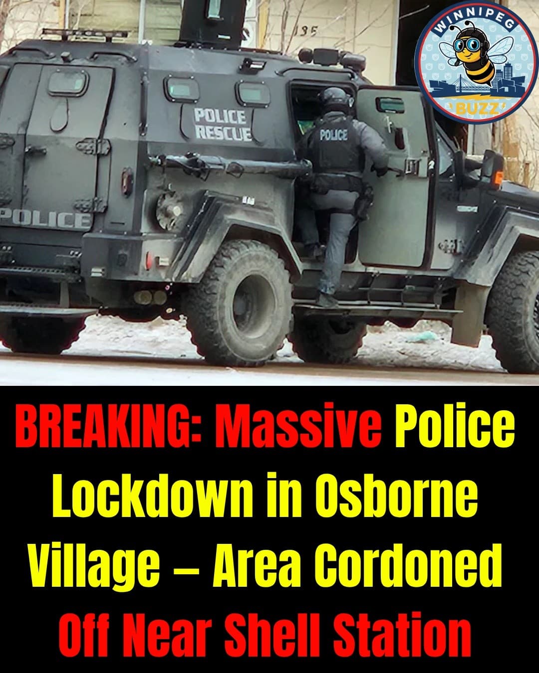 A large police response unfolded in Osborne Village near Osborne & Roslyn, where officers used flashbangs and pepper spray while making an arrest.